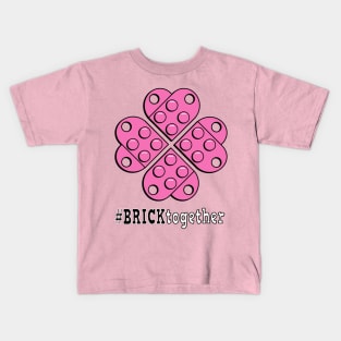 Brick Together Flower Power - Pink Kids T-Shirt